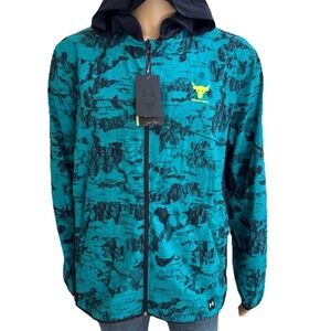 $100 Under Armour UA Men’s Project Rock Light Weight  Hybrid ISO Jacket Large